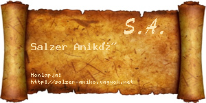 Salzer Anikó névjegykártya
